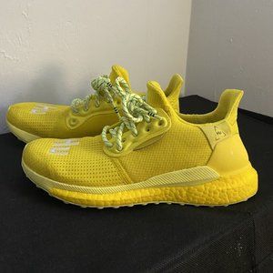 Adidas Solar HU Glide x Pharrell Bright Yellow Sneakers -- Men's 6/Women's 7